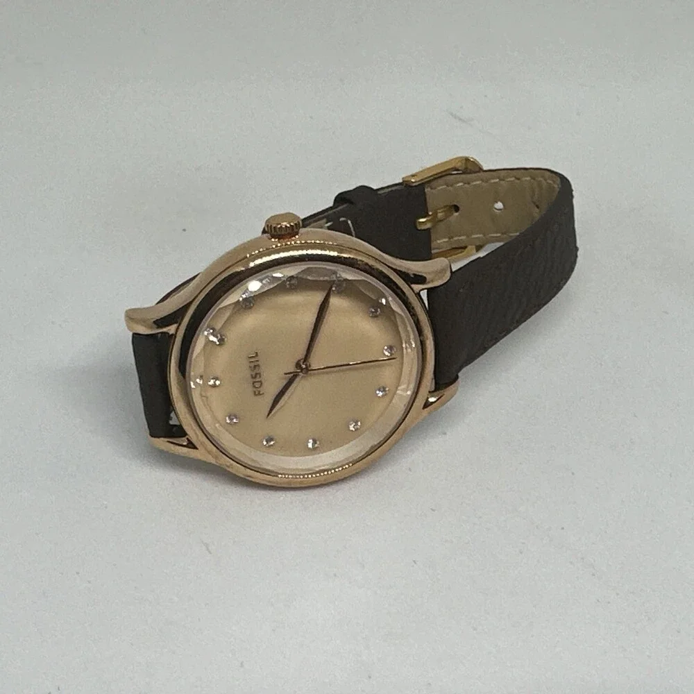 Fossil Laney BQ3392 Women's Brown Leather Strap Analog Dial Quartz Watch HME616